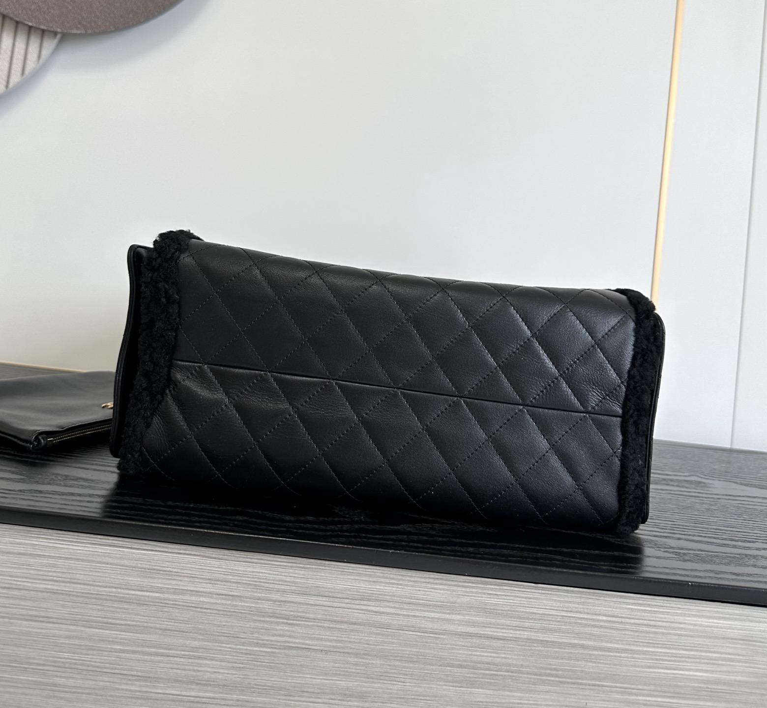 Chanel Large in Black and Cream removable pouch