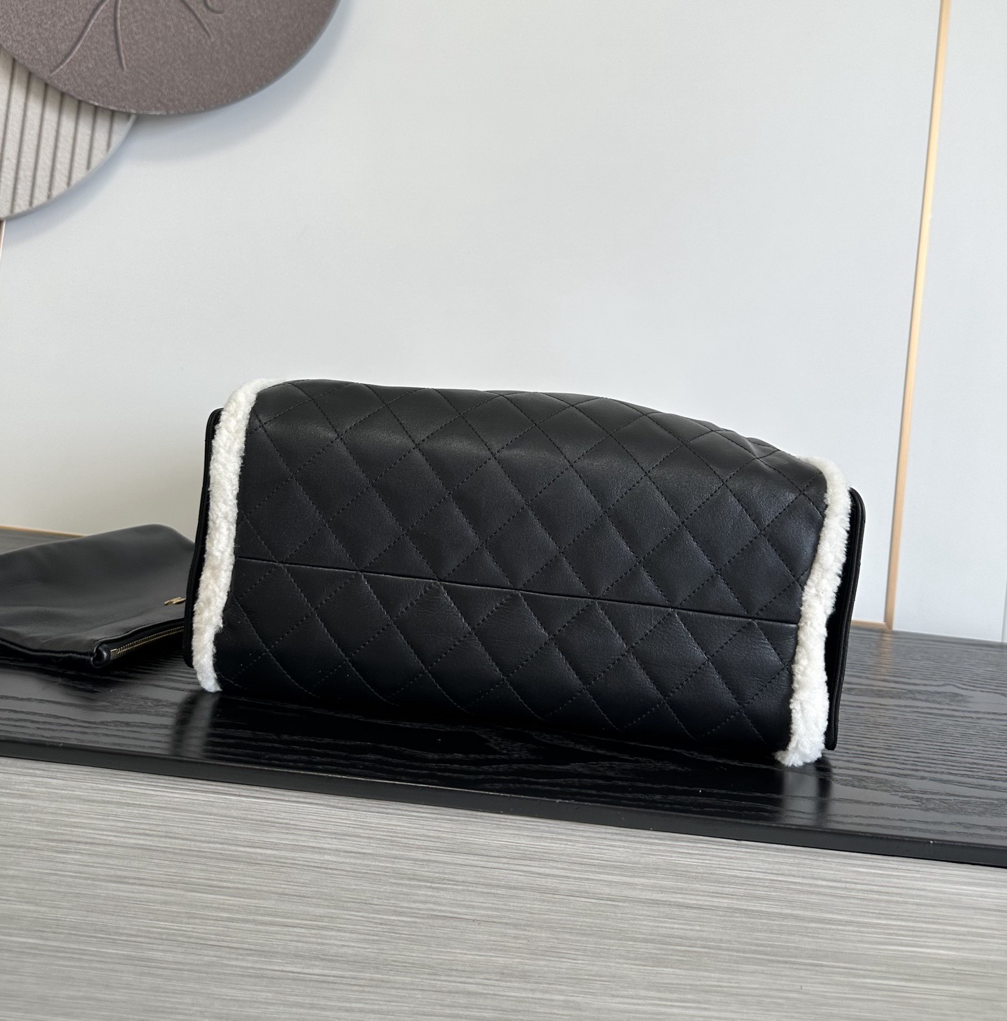 Chanel Large in Black and Cream removable pouch